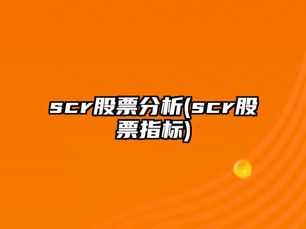 scr股票分析(scr股票指標)