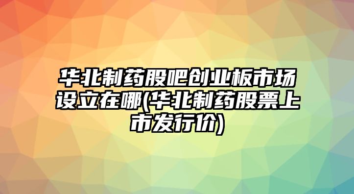 華北制藥股吧創(chuàng  )業(yè)板市場(chǎng)設立在哪(華北制藥股票上市發(fā)行價(jià))