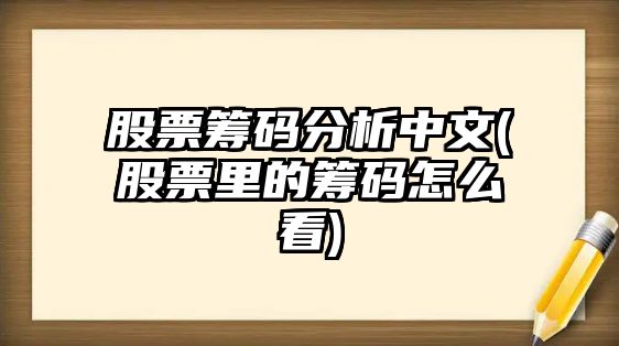 股票籌碼分析中文(股票里的籌碼怎么看)