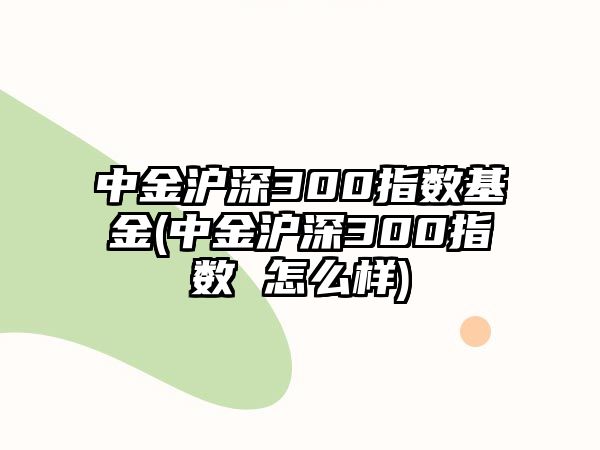 中金滬深300指數基金(中金滬深300指數 怎么樣)