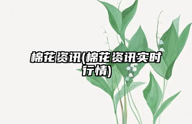 棉花資訊(棉花資訊實(shí)時(shí)行情)