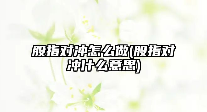 股指對沖怎么做(股指對沖什么意思)