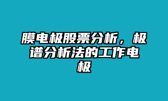 膜電極股票分析，極譜分析法的工作電極