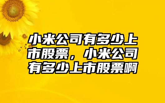 小米公司有多少上市股票，小米公司有多少上市股票啊