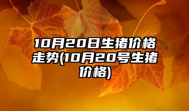 10月20日生豬價(jià)格走勢(10月20號生豬價(jià)格)