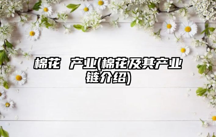 棉花 產(chǎn)業(yè)(棉花及其產(chǎn)業(yè)鏈介紹)