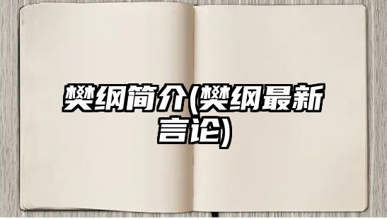 樊綱簡(jiǎn)介(樊綱最新言論)