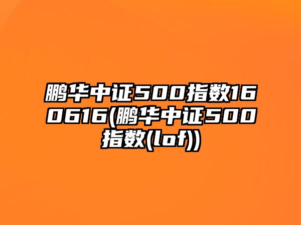 鵬華中證500指數160616(鵬華中證500指數(lof))