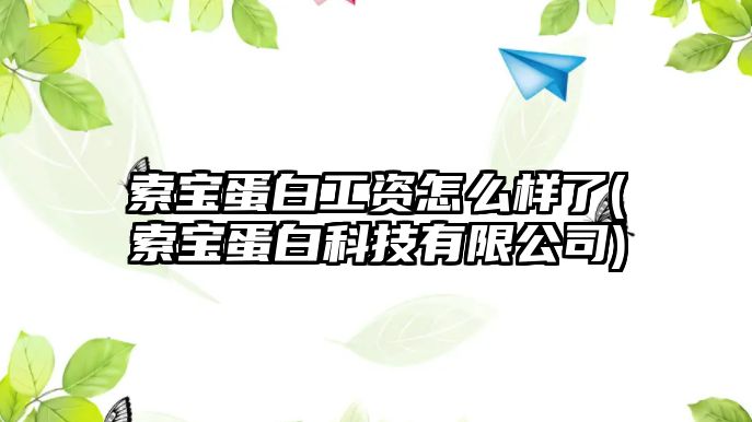 索寶蛋白工資怎么樣了(索寶蛋白科技有限公司)