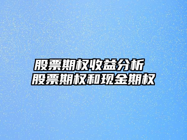 股票期權收益分析 股票期權和現金期權