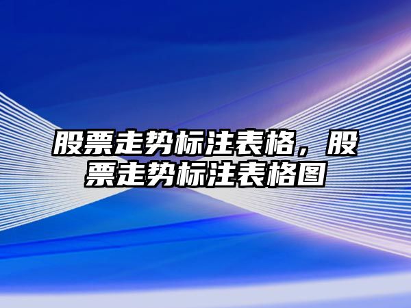 股票走勢標注表格，股票走勢標注表格圖