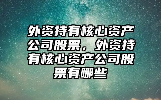 外資持有核心資產(chǎn)公司股票，外資持有核心資產(chǎn)公司股票有哪些