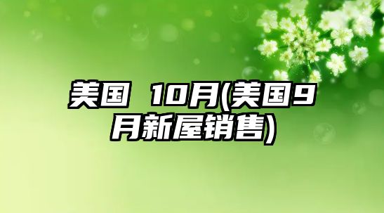 美國 10月(美國9月新屋銷(xiāo)售)