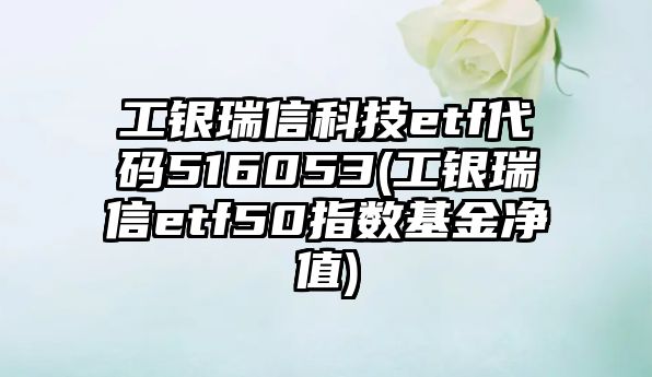 工銀瑞信科技etf代碼516053(工銀瑞信etf50指數基金凈值)