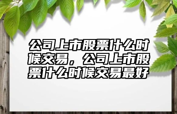 公司上市股票什么時(shí)候交易，公司上市股票什么時(shí)候交易最好