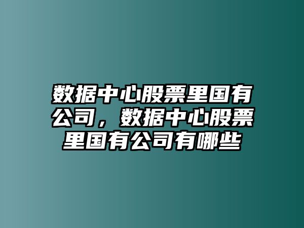 數據中心股票里國有公司，數據中心股票里國有公司有哪些