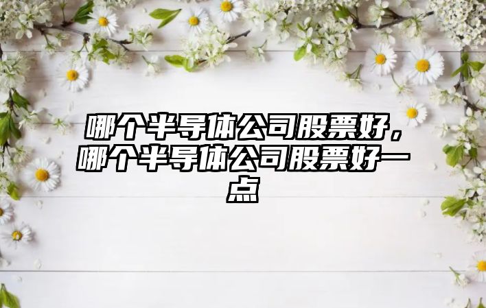 哪個(gè)半導體公司股票好，哪個(gè)半導體公司股票好一點(diǎn)