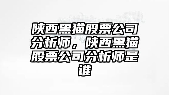 陜西黑貓股票公司分析師，陜西黑貓股票公司分析師是誰(shuí)