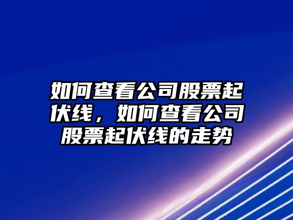 如何查看公司股票起伏線(xiàn)，如何查看公司股票起伏線(xiàn)的走勢