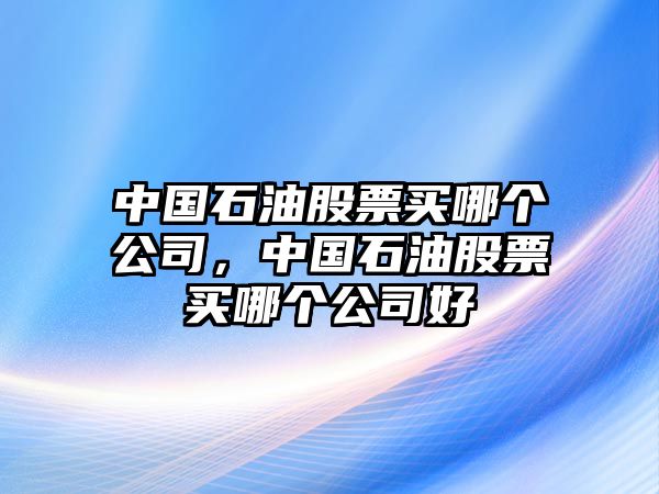 中國石油股票買(mǎi)哪個(gè)公司，中國石油股票買(mǎi)哪個(gè)公司好