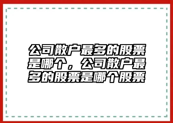 公司散戶(hù)最多的股票是哪個(gè)，公司散戶(hù)最多的股票是哪個(gè)股票