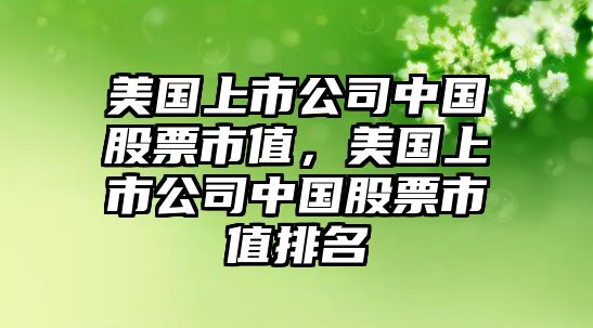 美國上市公司中國股票市值，美國上市公司中國股票市值排名