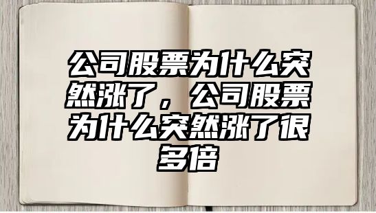 公司股票為什么突然漲了，公司股票為什么突然漲了很多倍