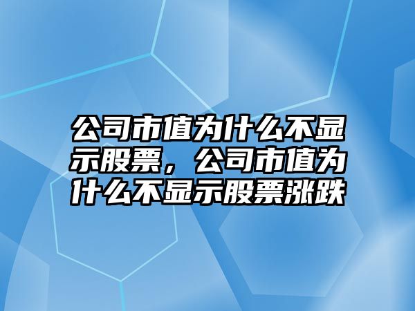 公司市值為什么不顯示股票，公司市值為什么不顯示股票漲跌